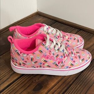 Heelys Pro 2.0 Pink Rainbow Sneakers with Fun Print